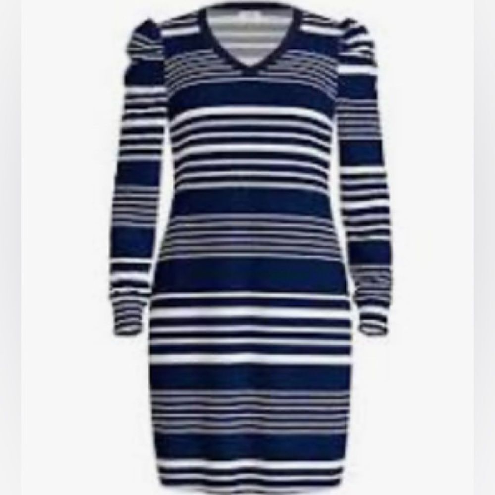 NWT LulaRoe Plus Size “Ava” Heather Red V Neck Long Sleeve Mdi Dress - Size 3XL - Picture 9 of 9